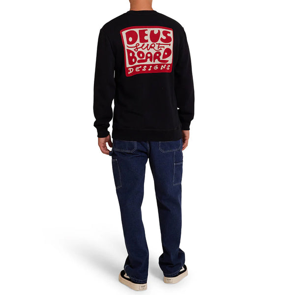 Deus Ex Machina Deus ex machina - felpa nice to see you crew black - d | Italystation.com - Shop Now at italystation.com