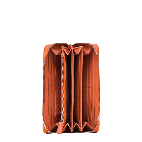 Gianni Chiarini - Portafoglio Wallets Dollaro Large Zip Around Flame Orange - PF 5042/24PE GRN - FLAME/ORANGE