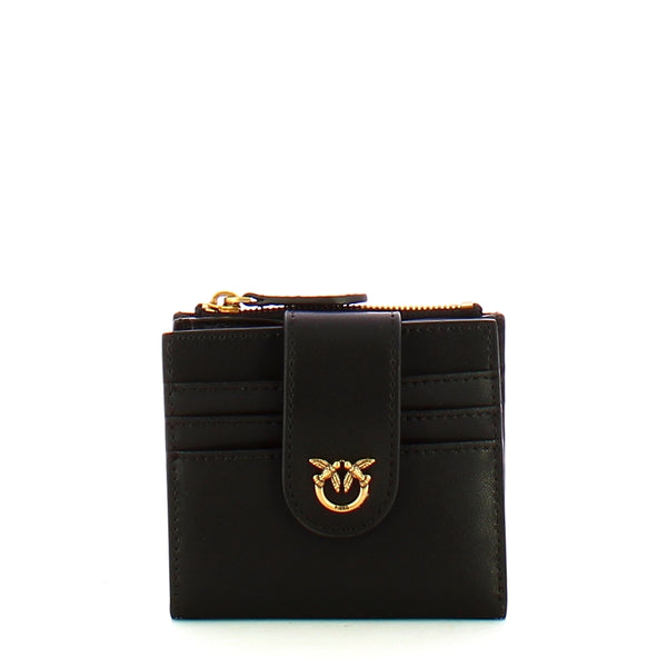 Pinko - Portafoglio Piccolo Multi Purpose Nero Antique Gold 10 | Italystation.com Shop Now at italystation.com
