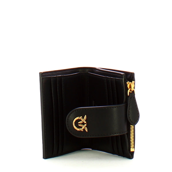 Pinko - Portafoglio Piccolo Multi Purpose Nero Antique Gold 10 | Italystation.com Shop Now at italystation.com