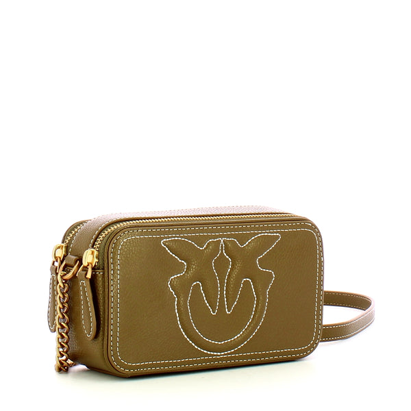 Pinko - camera case carrie mini piantagione antique gold - 10379 | Italystation.com - Shop Now at italystation.com