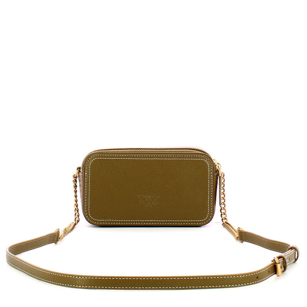 Pinko - camera case carrie mini piantagione antique gold - 10379 | Italystation.com - Shop Now at italystation.com