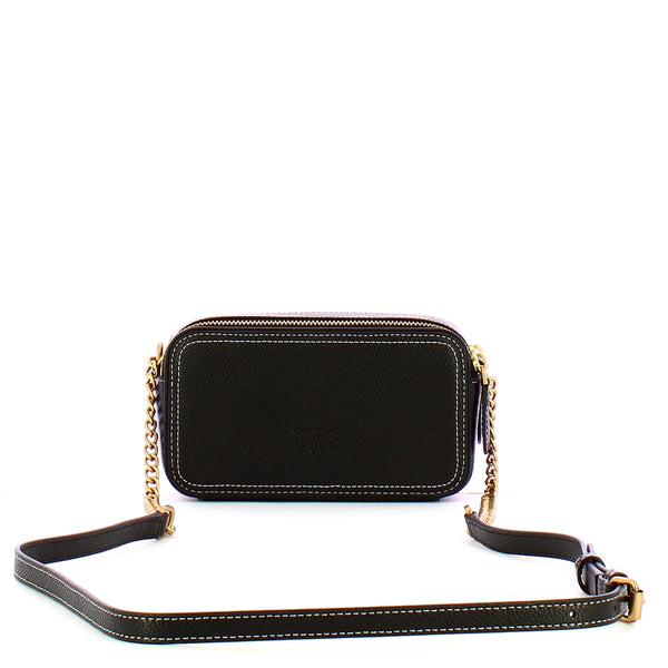 Pinko - Camera Case Carrie Mini Nero Antique Gold - 103799A1LF - NERO-ANTIQUE/GOLD