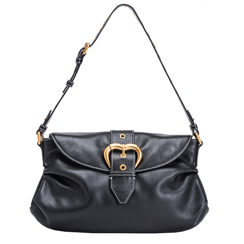 Pinko - borsa a spalla jolene classic nero antique gold - 102801 | Italystation.com - Shop Now at italystation.com