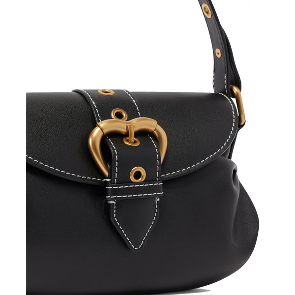 Pinko - borsa a spalla jolene mini nero antique gold - 102802a1w | Italystation.com - Shop Now at italystation.com