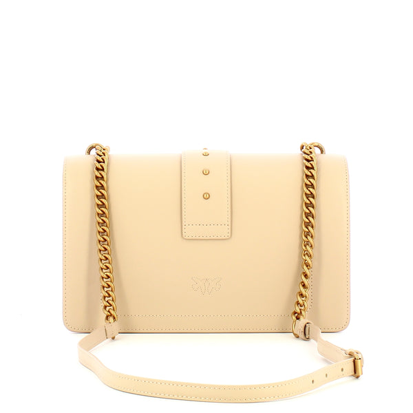 Pinko - Borsa a tracolla Love One Classic Beige Grigio Fumo Antique Gold - 100053A0F1 - BEIGE-GRIGIO/FUMO-ANTIQUE/GOLD