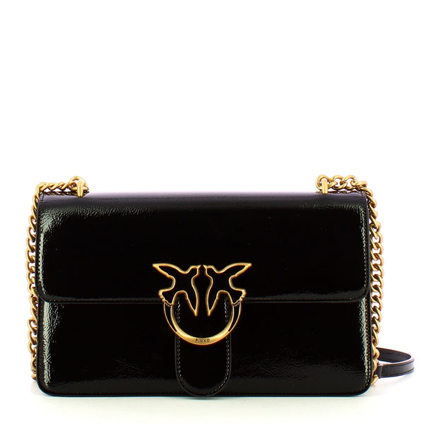 Pinko - borsa a tracolla love one classic light nero antique gol | Italystation.com - Shop Now at italystation.com