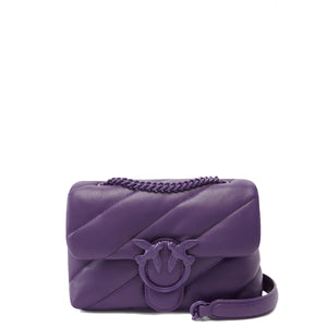 Pinko - Mini Borsa a tracolla Love Puff Maxi Quilt Plum - 100039A1JO - PLUM-BLOCK/COLOR