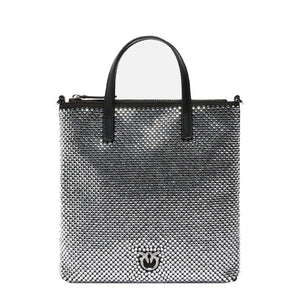 Pinko - Mini Shopper Strass Jewel Nero Canna Di Fucile 102746A | Italystation.com Shop Now at italystation.com