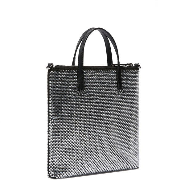 Pinko - Mini Shopper Strass Jewel Nero Canna Di Fucile 102746A | Italystation.com Shop Now at italystation.com