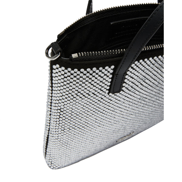 Pinko - Mini Shopper Strass Jewel Nero Canna Di Fucile 102746A | Italystation.com Shop Now at italystation.com
