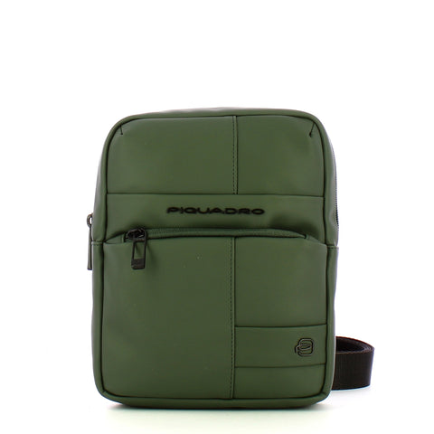 Piquadro - Borsello gommato Piccolo Verde - CA3084W129W - VER | Italystation.com - Shop Now at italystation.com