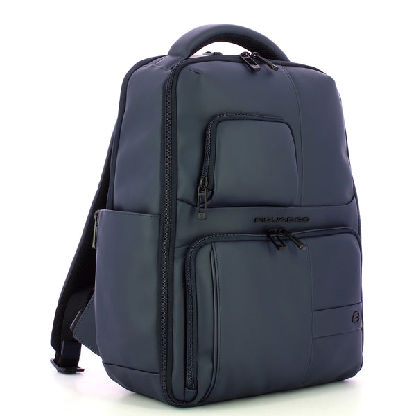 Piquadro - Zaino Gommato Porta PC 14" Blu CA6238W129W BLU | Italystation.com Shop Now at italystation.com