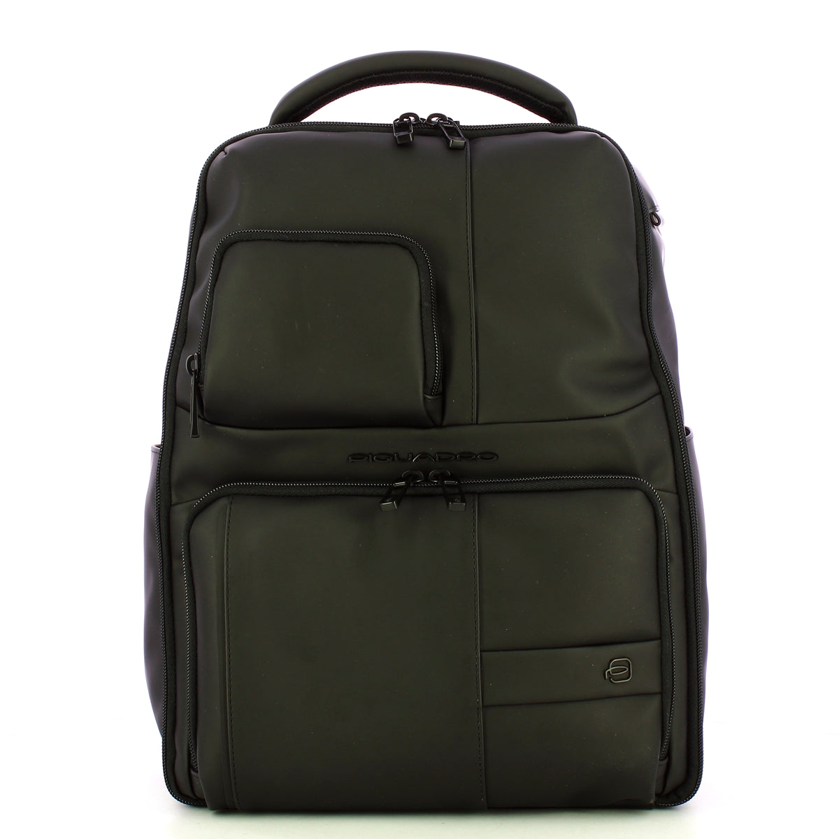 Piquadro - Zaino Gommato Porta PC 14" Nero CA6238W129W NE | Italystation.com Shop Now at italystation.com