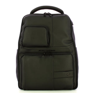 Piquadro - Zaino Gommato Porta PC 14" Nero CA6238W129W NE | Italystation.com Shop Now at italystation.com