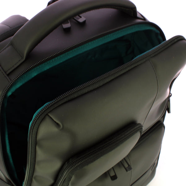 Piquadro - Zaino Gommato Porta PC 14" Nero CA6238W129W NE | Italystation.com Shop Now at italystation.com