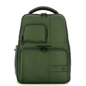 Piquadro - Zaino Gommato Porta PC 14" Verde CA6238W129W V | Italystation.com Shop Now at italystation.com