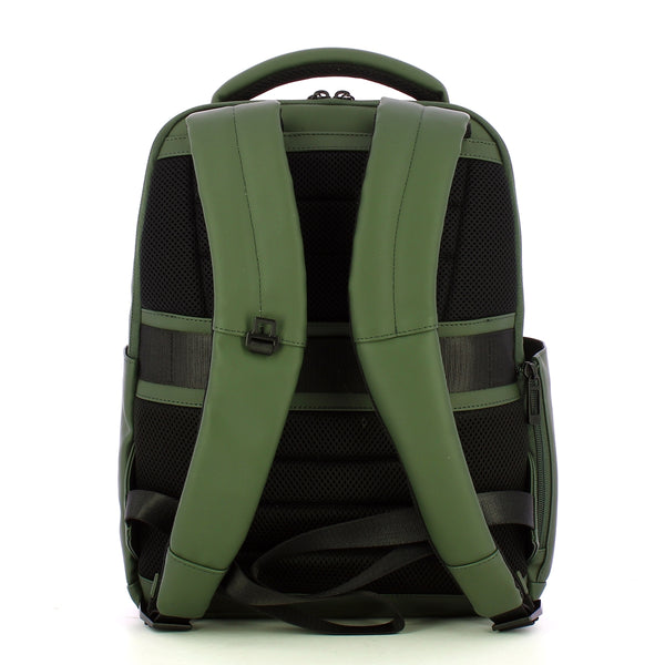 Piquadro - Zaino Gommato Porta PC 14" Verde CA6238W129W V | Italystation.com Shop Now at italystation.com