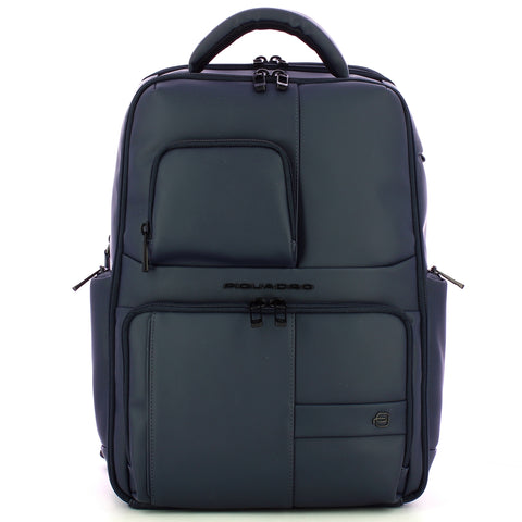 Piquadro - Zaino Gommato Porta PC 15.6" Blu CA6239W129W B | Italystation.com Shop Now at italystation.com