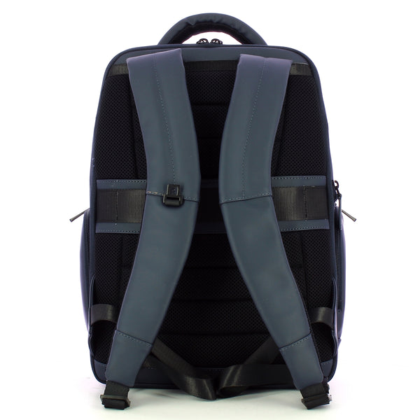 Piquadro - Zaino Gommato Porta PC 15.6" Blu CA6239W129W B | Italystation.com Shop Now at italystation.com