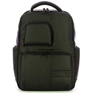 Piquadro - Zaino Gommato Porta PC 15.6" Nero CA6239W129W | Italystation.com Shop Now at italystation.com