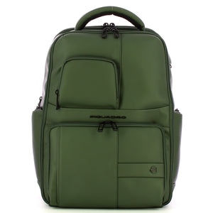 Piquadro - Zaino Gommato Porta PC 15.6" Verde CA6239W129W | Italystation.com Shop Now at italystation.com
