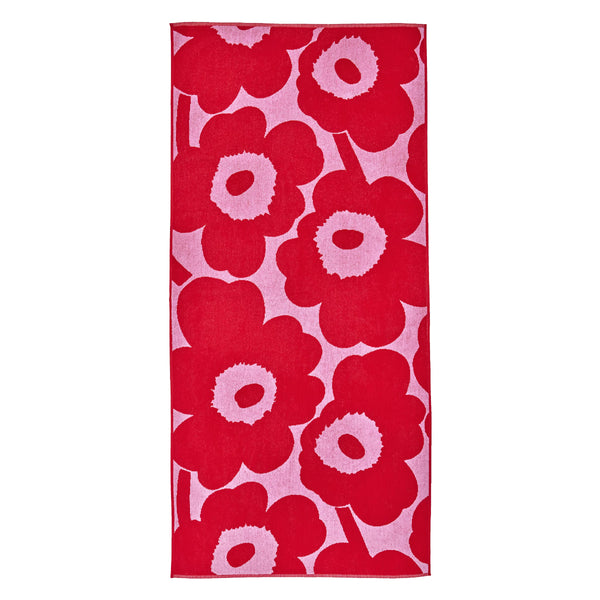 Marimekko - Unikko Bath Towel 70x150 cm 073654 PINK,/RED | Italystation.com Shop Now at italystation.com