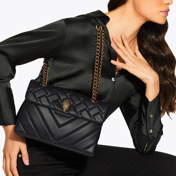KUGE - Borsa a spalla Kensington Bag Large Black BAG-1470400109 | Italystation.com Shop Now at italystation.com
