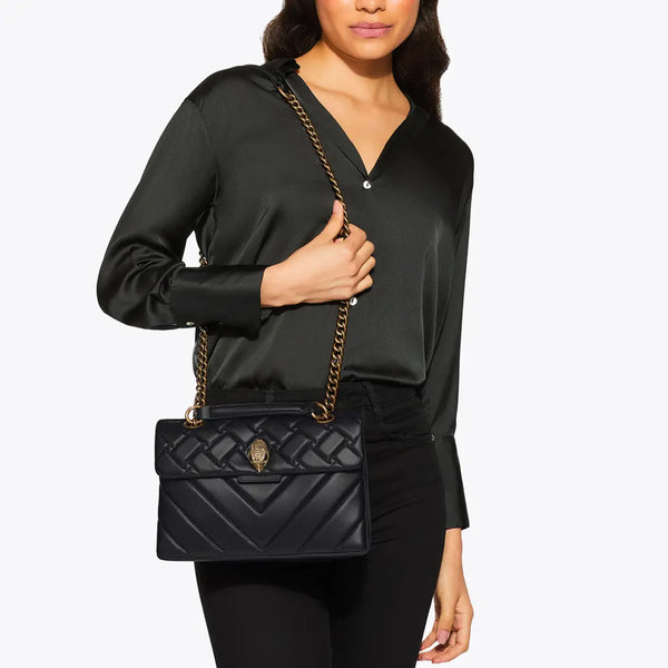 KUGE - Borsa a spalla Kensington Bag Large Black BAG-1470400109 | Italystation.com Shop Now at italystation.com