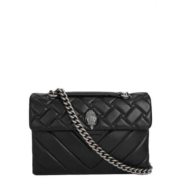 Kurt Geiger - Kensington Black Comb Large Shoulder Bag 1 | Italystation.com Shop Now at italystation.com