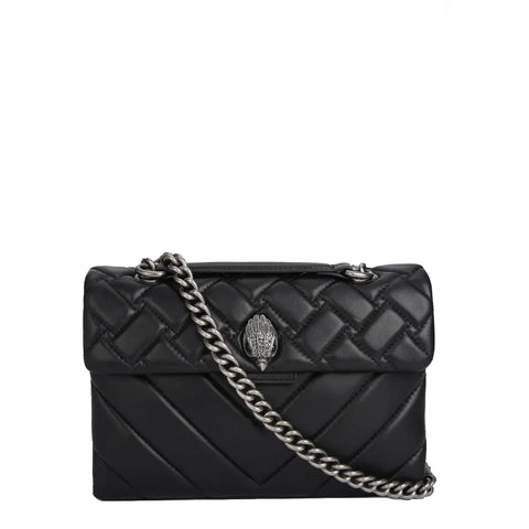 Kurt Geiger - Kensington Black Comb Large Shoulder Bag 1 | Italystation.com Shop Now at italystation.com