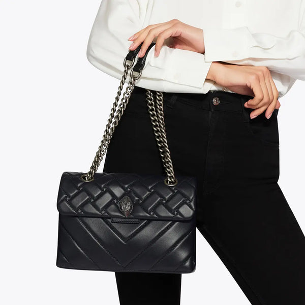 Kurt Geiger - Kensington Black Comb Large Shoulder Bag 1 | Italystation.com Shop Now at italystation.com