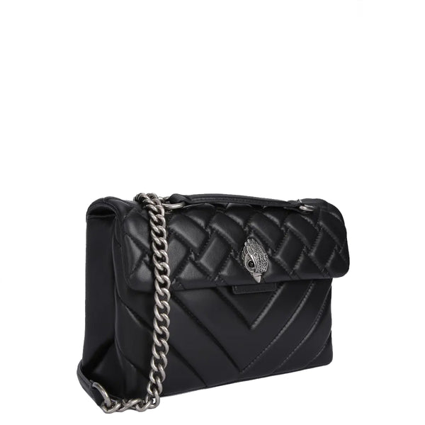 Kurt Geiger - Kensington Black Comb Large Shoulder Bag 1 | Italystation.com Shop Now at italystation.com