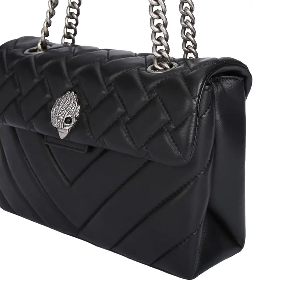 Kurt Geiger - Kensington Black Comb Large Shoulder Bag 1 | Italystation.com Shop Now at italystation.com