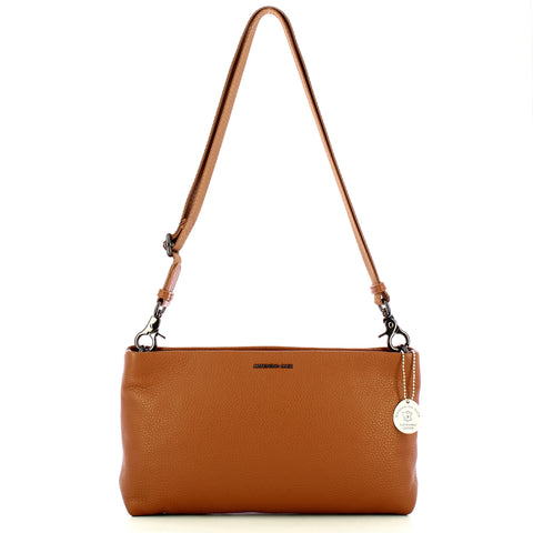 Mandarina Duck - Borsa a tracolla  Mellow in pelle Indian Tan - P10FZT77 - INDIAN/TAN