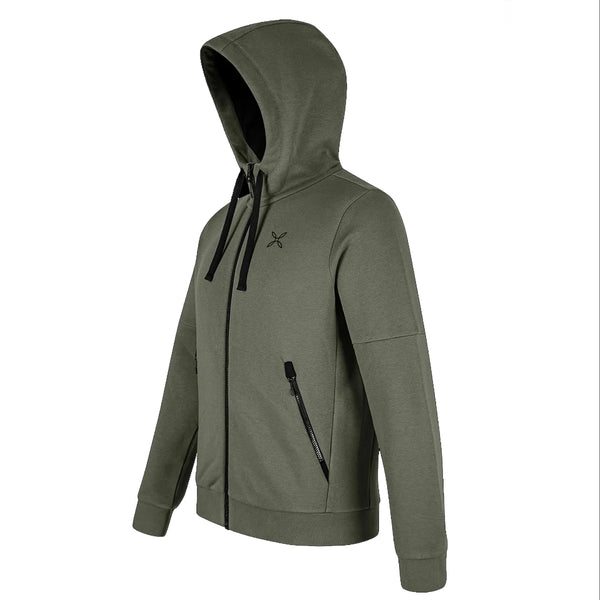 Montura - felpa logo cotton verde salvia delav�� mmac32x 502 | Italystation.com Shop Now at italystation.com