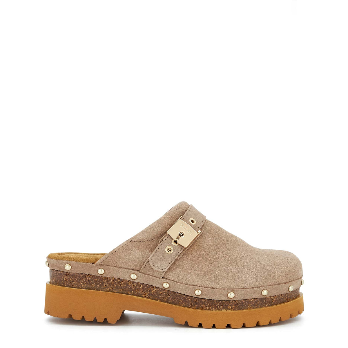 Scholl - zoccolo cindy cork dark beige sl.f316342361 dark/b | Italystation.com Shop Now at italystation.com