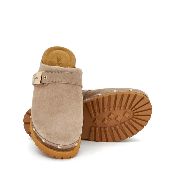 Scholl - zoccolo cindy cork dark beige sl.f316342361 dark/b | Italystation.com Shop Now at italystation.com