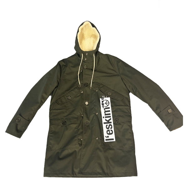 EQUI - Cappotto Eskimo Over Tecnogabardina Verde Unito EUO03 | Italystation.com Shop Now at italystation.com