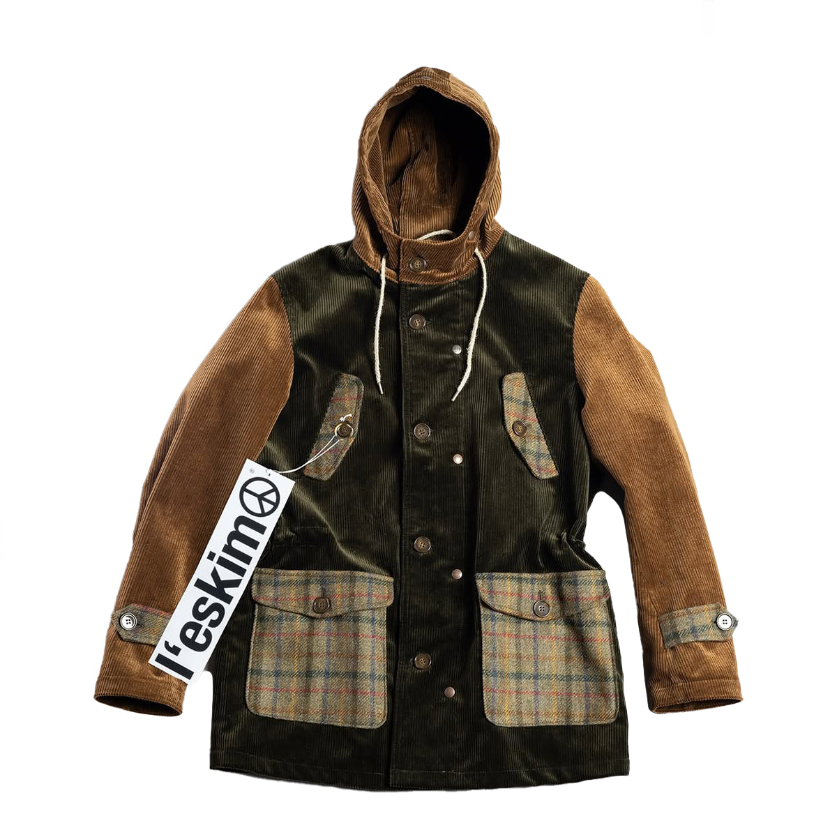 EQUI - Cappotto Eskimo Mini Velluto Verde Oliva EUV02 VERDE/O | Italystation.com Shop Now at italystation.com