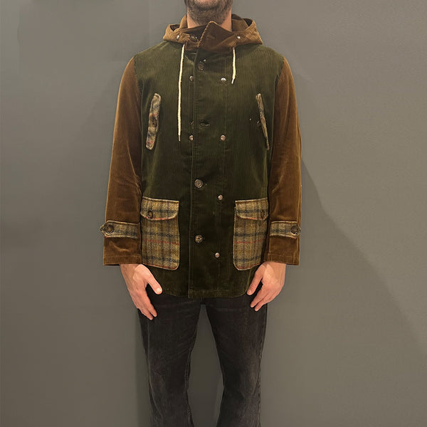 EQUI - Cappotto Eskimo Mini Velluto Verde Oliva EUV02 VERDE/O | Italystation.com Shop Now at italystation.com