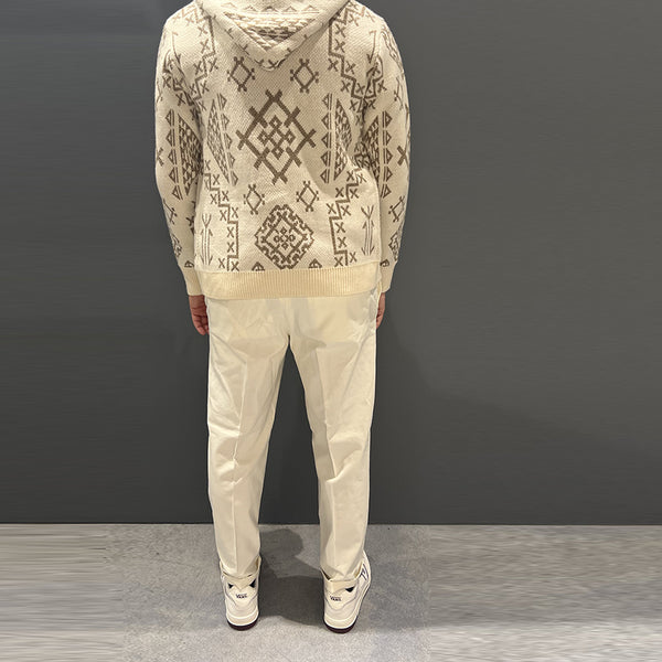 Clark - Pantaloni Ancon Tailored Ivory ANCON-T101 IVORY | Italystation.com Shop Now at italystation.com
