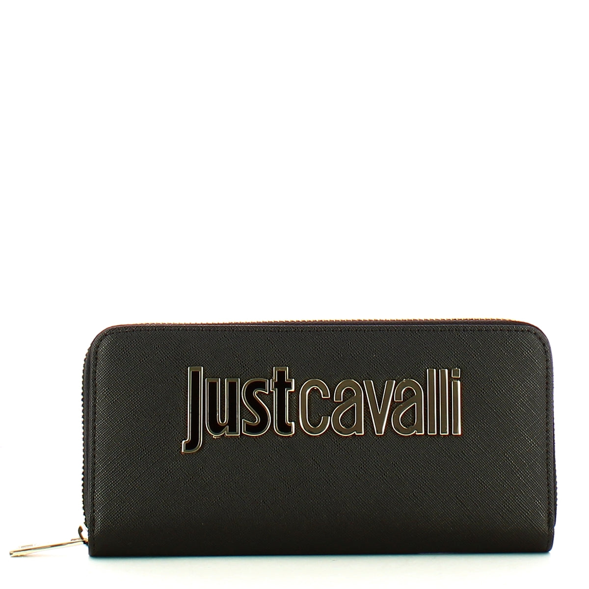 Just Cavalli - Portafoglio Metal Lettering Large Zip Around Black - 77RA5PB1ZS766 - BLACK