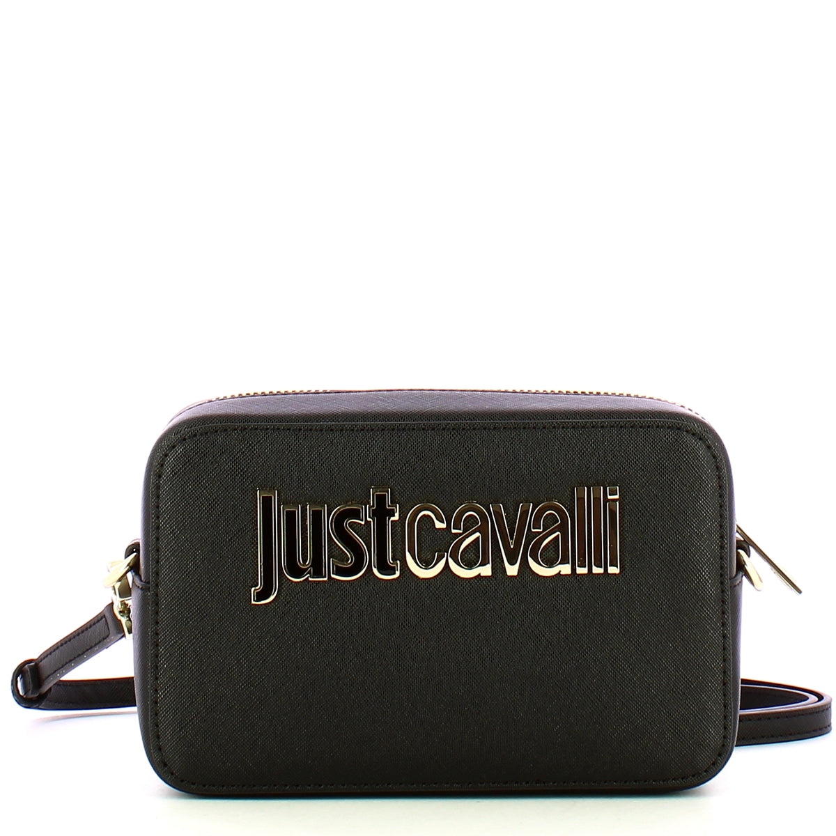 Just Cavalli - Camera Bag Metal Lettering Black - 77RA4BB | Italystation.com - Shop Now at italystation.com