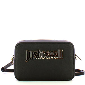 Just Cavalli - Camera Bag Metal Lettering Black - 77RA4BB | Italystation.com - Shop Now at italystation.com