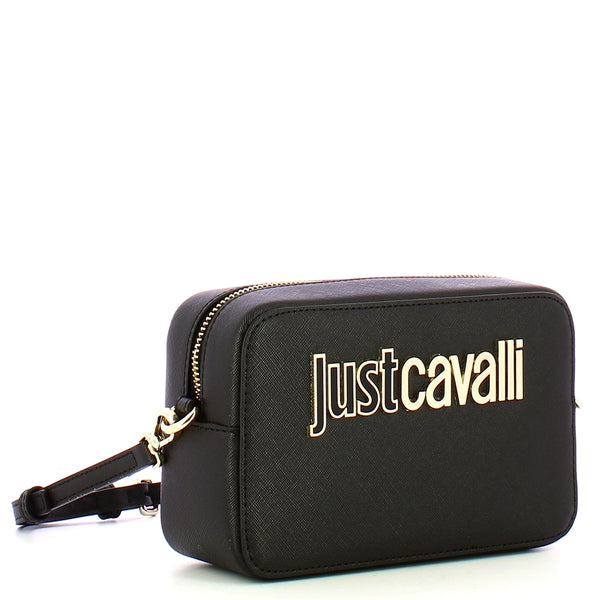Just Cavalli - Camera Bag Metal Lettering Black - 77RA4BB | Italystation.com - Shop Now at italystation.com