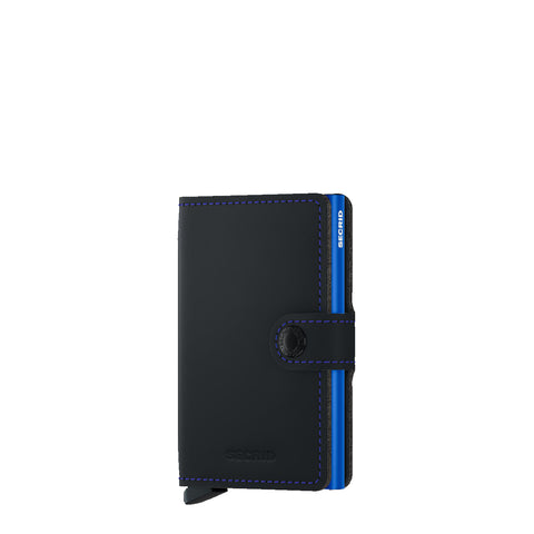 Secrid - Miniwallet Matte RFID Black & Blue - MM-BLACK & BLUE - BLACK/&/BLUE