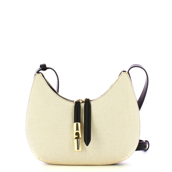 Furla - Tracolla Goccia S Natural Nero WB01634BX3542 NATURAL | Italystation.com Shop Now at italystation.com