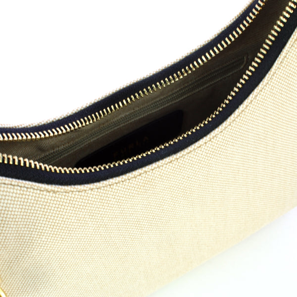 Furla - Tracolla Goccia S Natural Nero WB01634BX3542 NATURAL | Italystation.com Shop Now at italystation.com