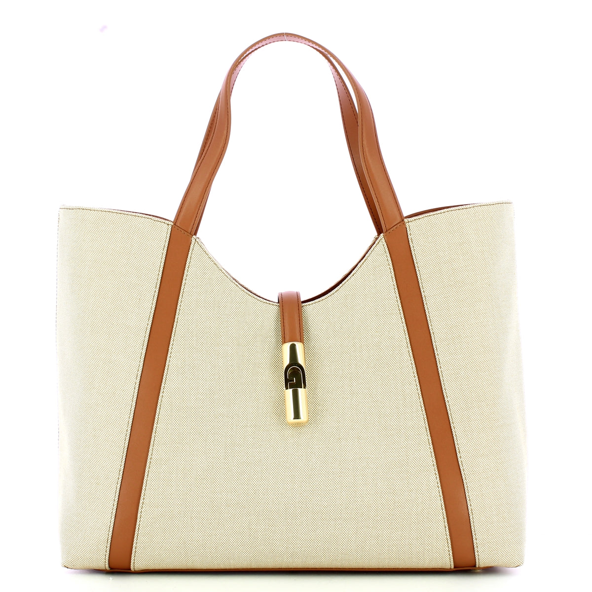 Furla - Borsa a spalla Goccia XL Natural Brandy WB01729BX3542 | Italystation.com Shop Now at italystation.com